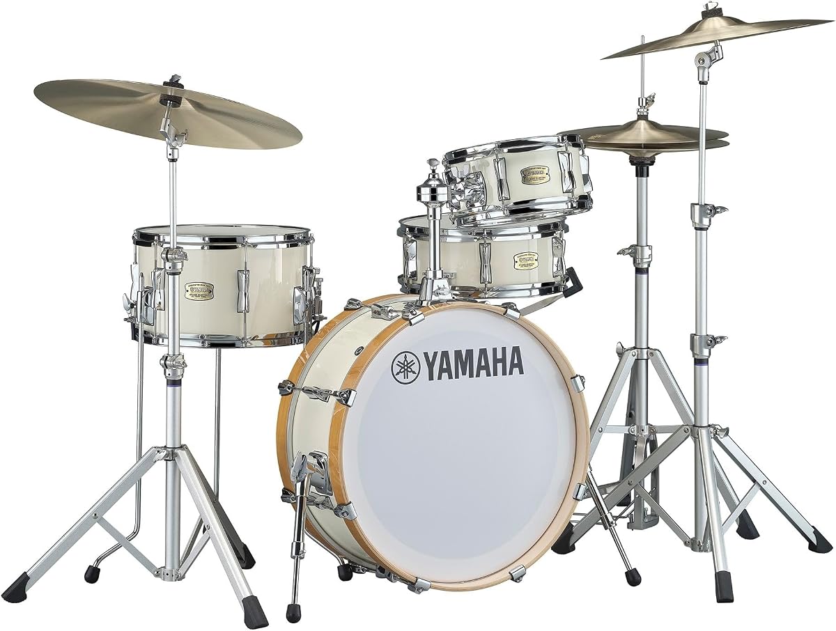 Yamaha Stage Custom Hip One-Box Batería de 4 piezas - Patada de 20", Blanco clásico