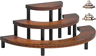 3 Tier Risers Display Stand,Wooden Cupcake Holder Stand,Rustic Cologne and Perfume Organizer for Women,Dessert Table Display Set for Party