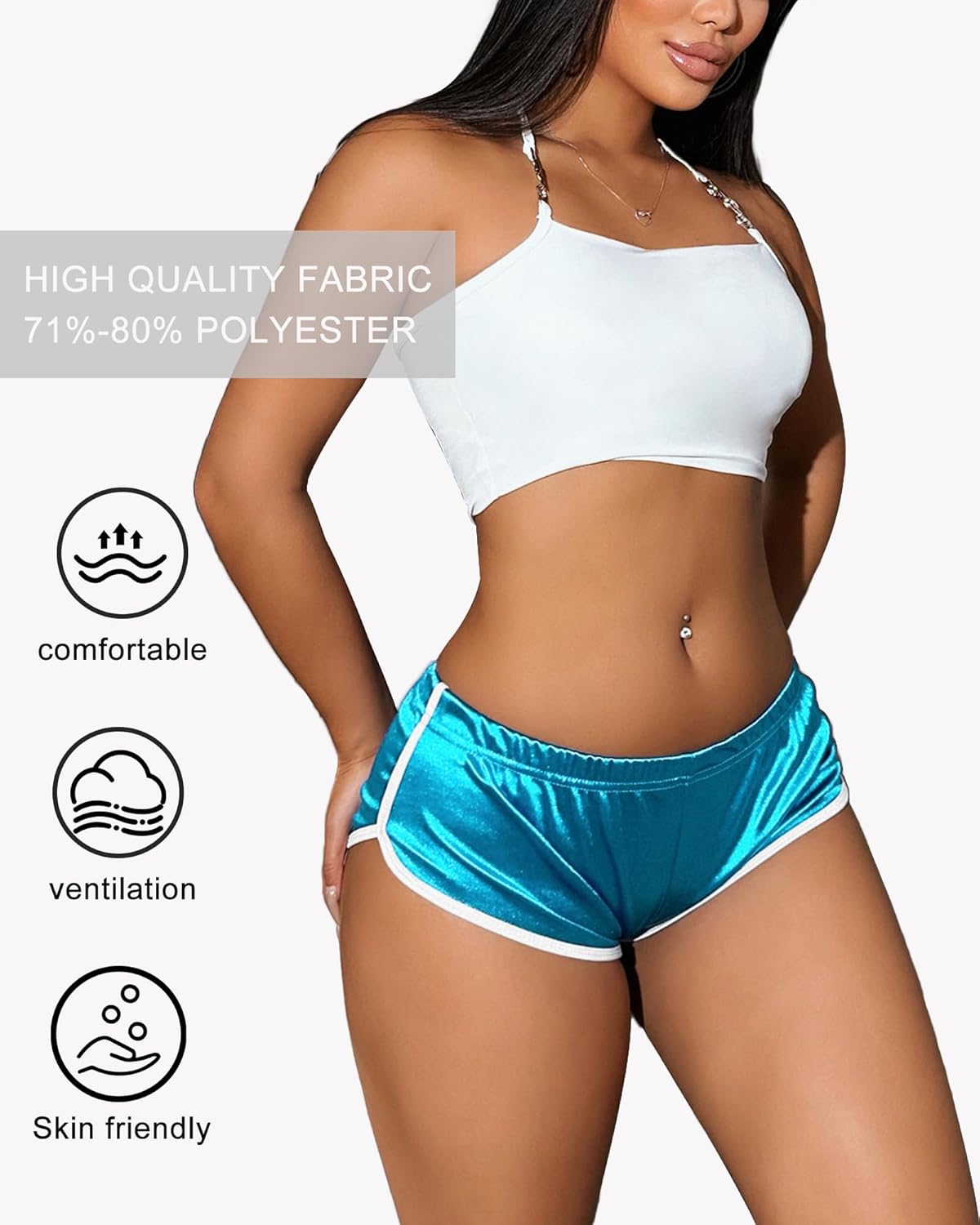Hot Pants Shorts Booty Shorts Sports High Cut Yoga Gym Running Slimming Fitness Activewear Butt Lifting Rave Bottoms - Image 4