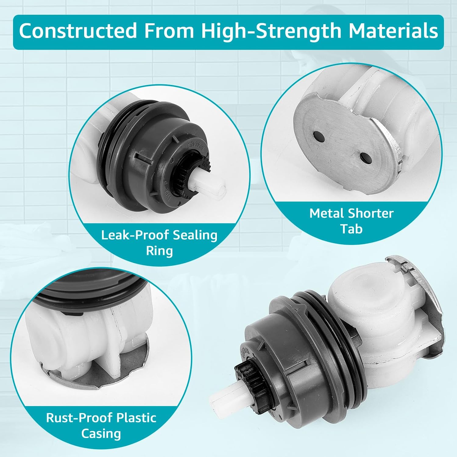 RP46463 Shower Cartridge Replacement Kit Compatible with Delta 17 Series (2006-Present) Dual Function Handle Bath Tub Shower Faucet Cartridge Valve with RP46073 Seat and Spring Adapter