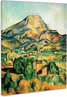 3dRose, Mont Sainte-Victoire by Paul Cezanne 1895 - famous fine art landscape paintings by classical masters, Museum Grade Canvas Wrap 16x20
