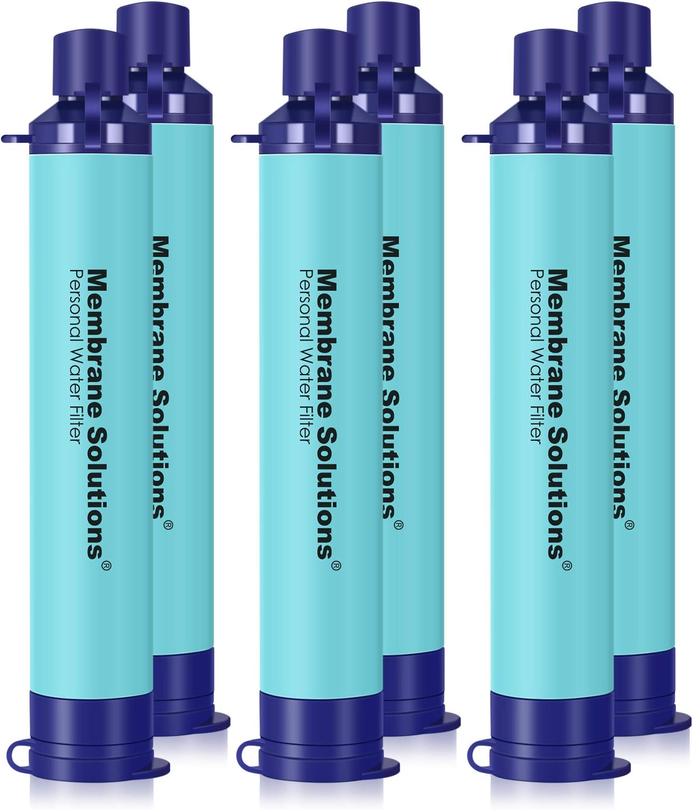 Membrane Solutions Straw Water Filter S1, NSF/ANSI 42&372&401 certificated, Survival Filtration Portable Gear, Emergency Preparedness, Supply for Drinking Hiking Camping Team Family Outing