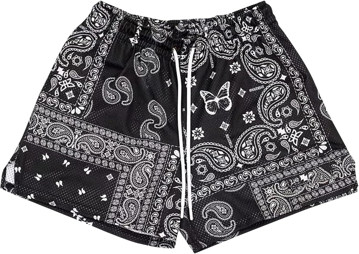 Men's Paisley Shorts Drawstring Bandana Print Casual Workout Athletic Basketball Beach Boxing Summer Shorts