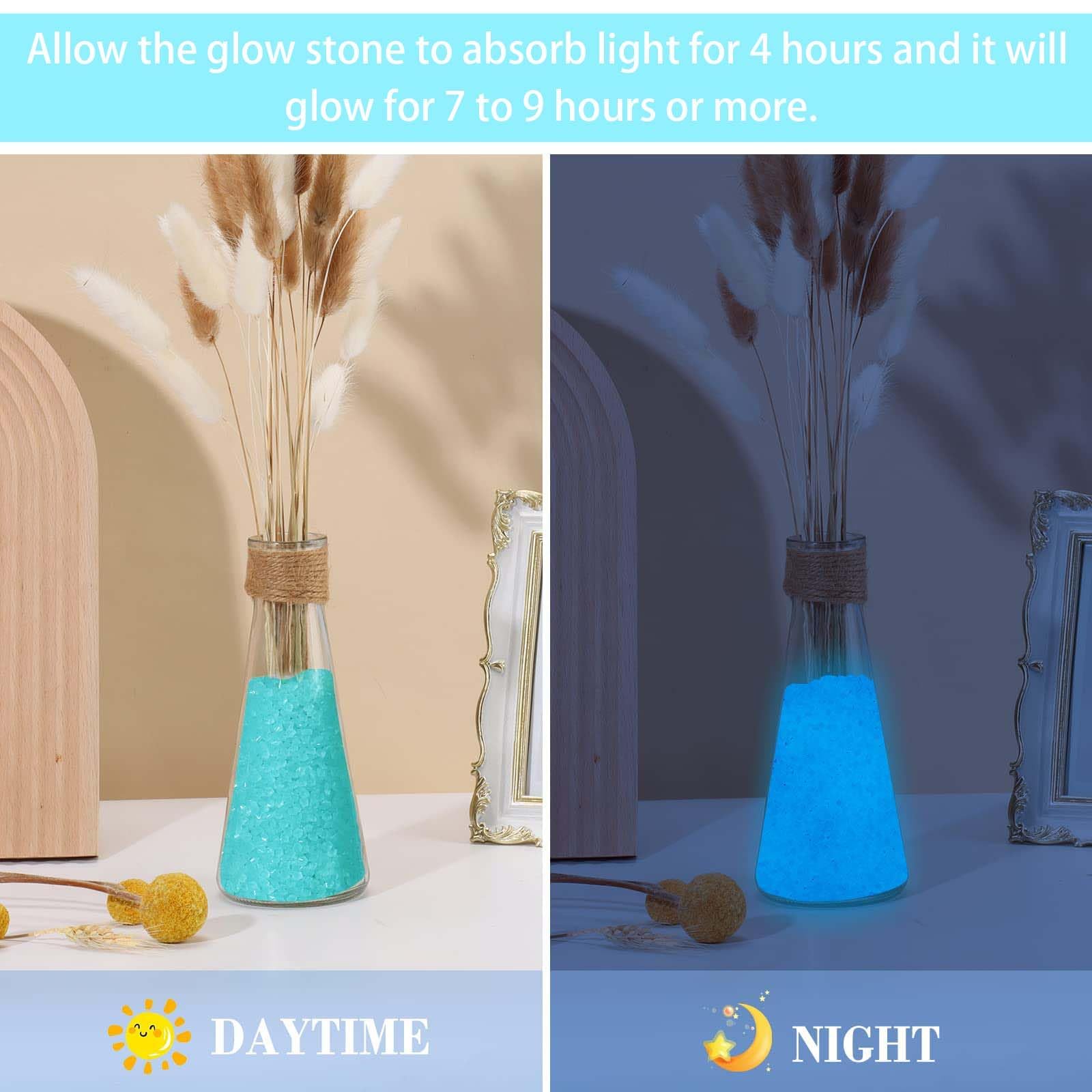 250 G Ghiaia per Giardino Sassi da Giardino Pietra Luminosa Pietre Luminose da Giardino Decorazioni Acquario Ghiaia per Acquario Sassi Decorativi per Decorare Cortili o Interni (Blu)