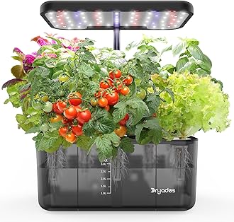 8-Pod Hydroponics Growing System Translucent Indoor Herb Garden with LED Grow Light Smart Quiet Pump Plant Germination Kit for Hydroponic Herbs, Vegetables, Lettuce Harvest on Countertop
