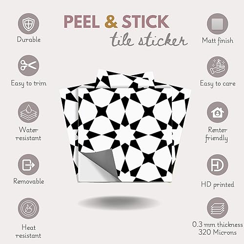 Miniatura 9 de Calcomanías de Bleucoin para azulejos de cocina y baño, removibles, ecológicas, autoadhesivas, para bricolaje, inquilinos de vinilo para decoración