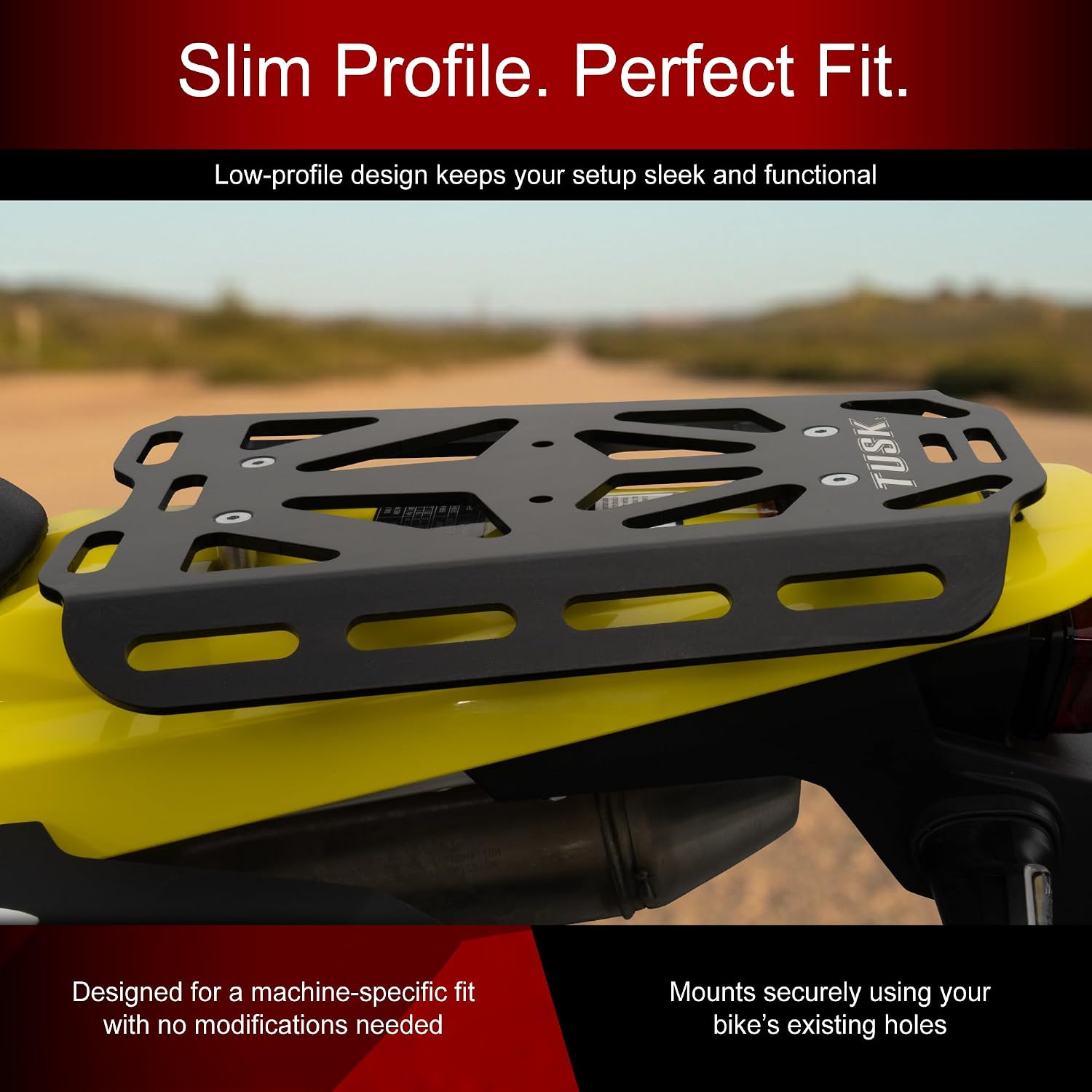 Tusk Top Rack Luggage Carrier Rear Tail Rack Compatible with Suzuki DR-Z 4 S 2025-2026