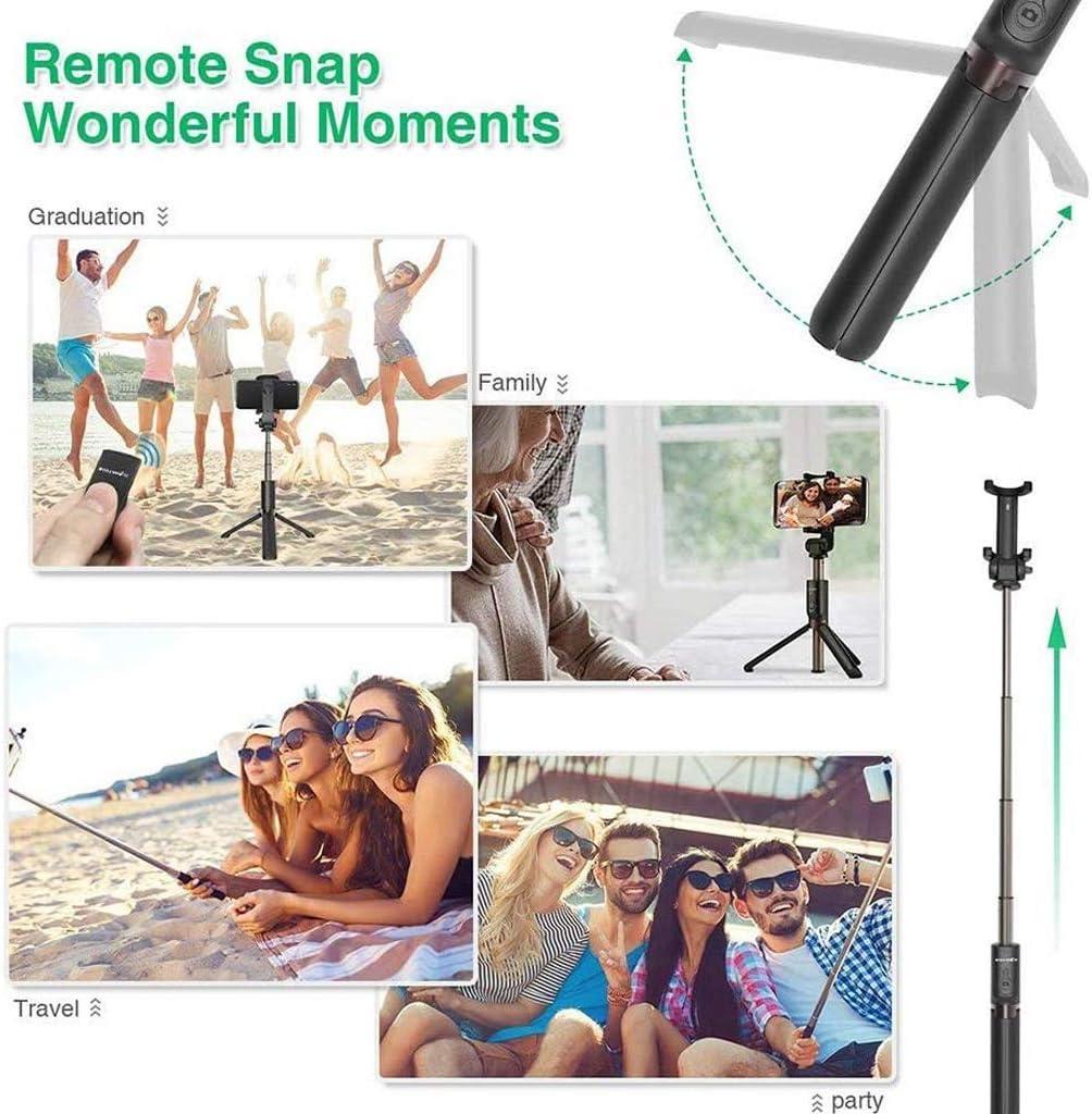 Selfie Stick Tripod, Selfie Stick for Devices Portable Lightweight Home Travel Use Anti-Shake Handheld