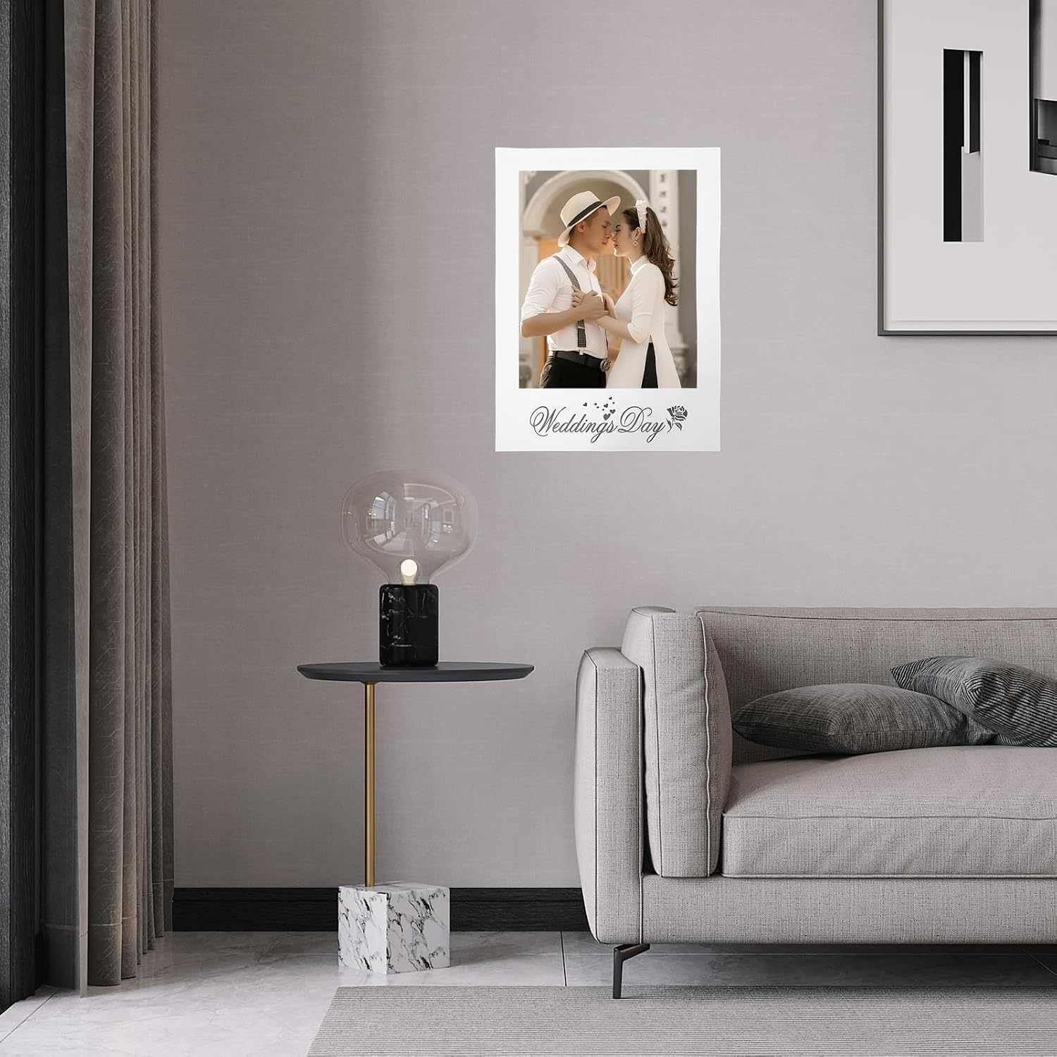 TENDYCOCO Wedding Photo Booth Props DIY Paper Frame 10.44X7.37 Inch Lightweight Creative Photo Prop for Engagement Party and Event Celebration