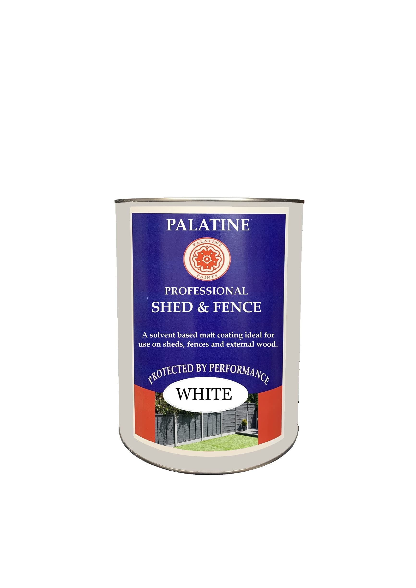 Palatine Professional Shed & Fence Paint 5lt | Oil Based Paint for use on Sheds & Fences (White)