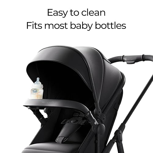 Miniatura 4 de Mompush Bandeja de aperitivos con portavasos solo para cochecito mompush Wiz & Wiz Pro, fácil de limpiar, bandeja de cochecito para salidas y viajes