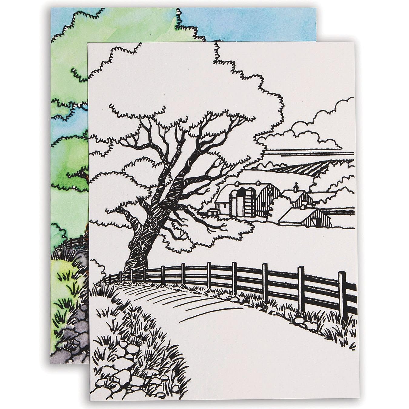 S&S Worldwide Watercolor Velvet Art Posters Set II, 6 each of 4 Designs Printed in Velvet Flocking on Genuine Watercolor Paper, Decorate with Pan or Liquid Watercolor Paints, 9" x 12" Pack of 24.