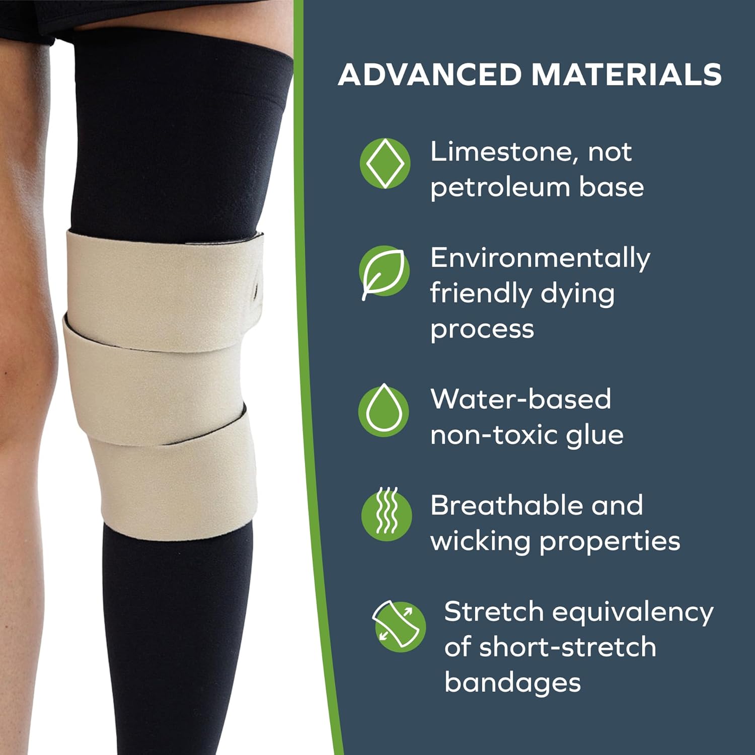SiennaWrap Compression Knee Wrap - Designed by a Lymphedema & Lipedema Therapist - Made in USA