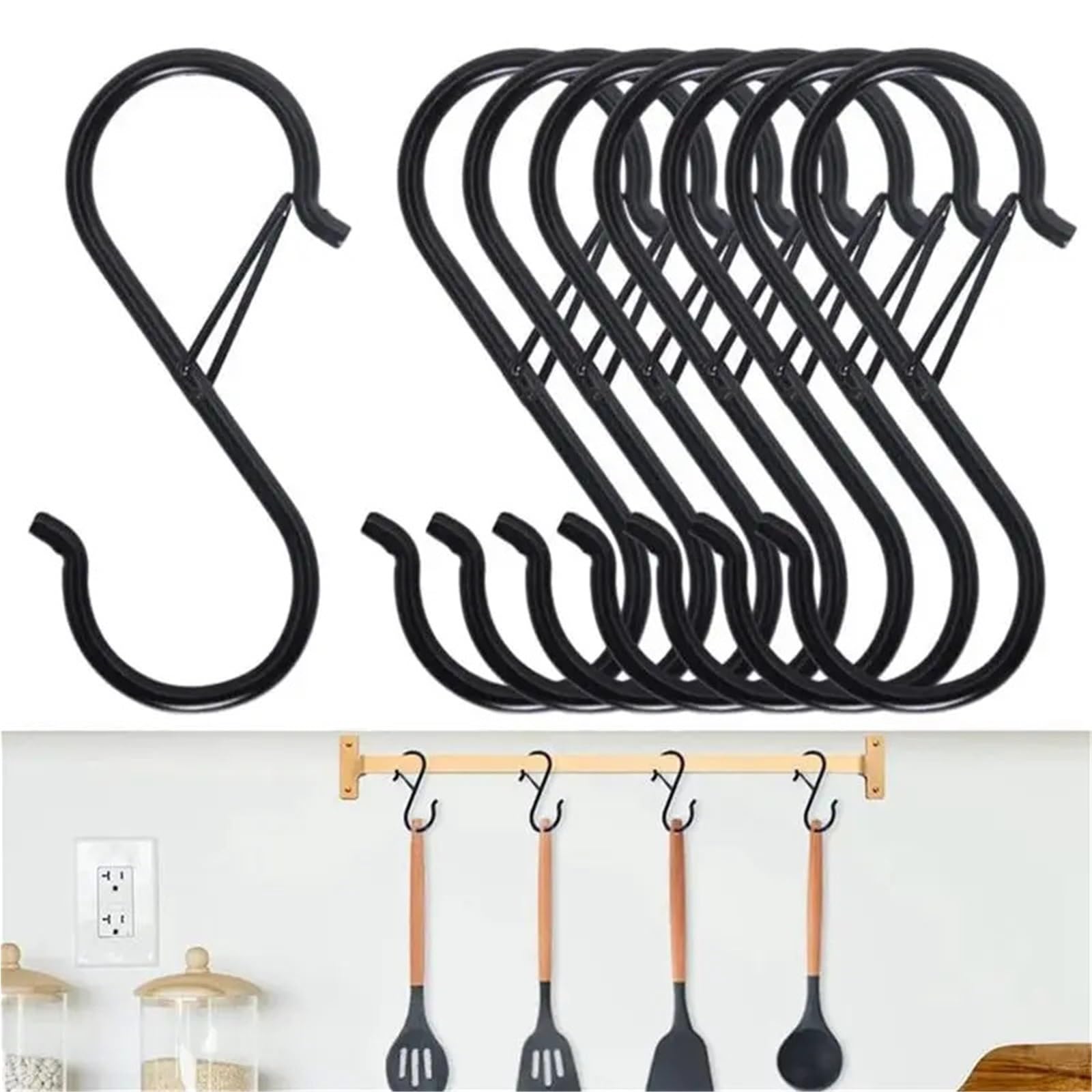 Ganci a S da 24 pezzi for appendere per Balcone Giardino Casa