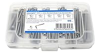 Vista 79 de iexcell 25 piezas M4 x 60/65/70/75/3.150 in paso de rosca 0.028 in acero inoxidable 304 cabeza hexagonal Tornillos Tornillos surtido Kit