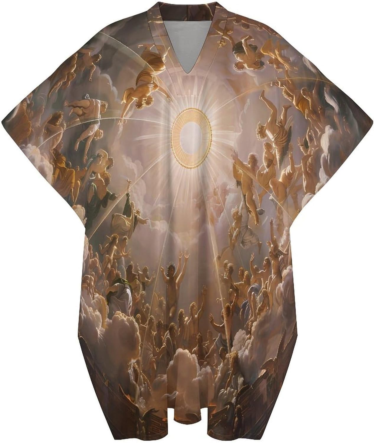 Gods Greek Mythology Men's Kaftan Thobe V-Neck Long Gown Loose Robe
