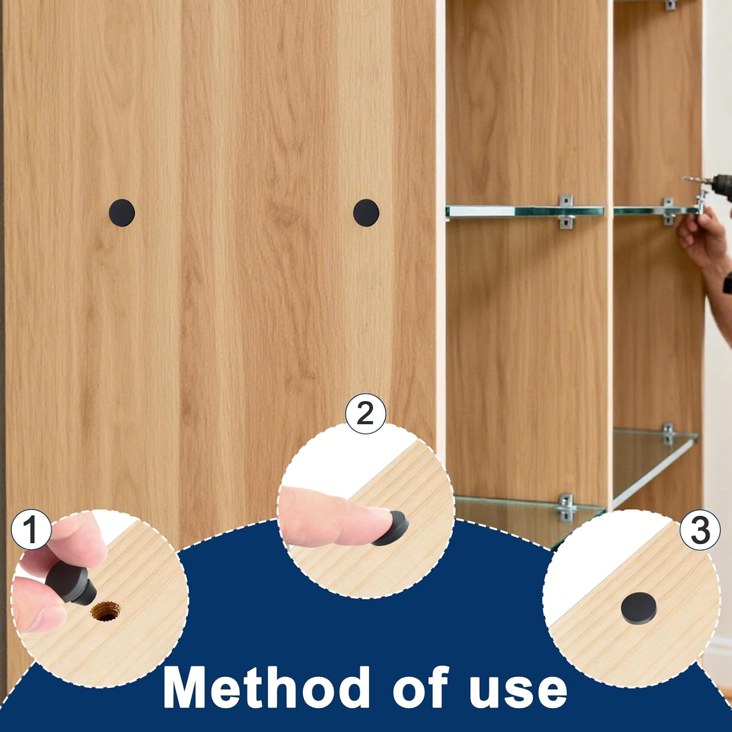 10 x Black Rubber Stoppers for Round Holes Silicone Waterproof Hole Stoppers for Bottles with Hole 25-27 mm Containers Chairs Tables Furniture Pipes