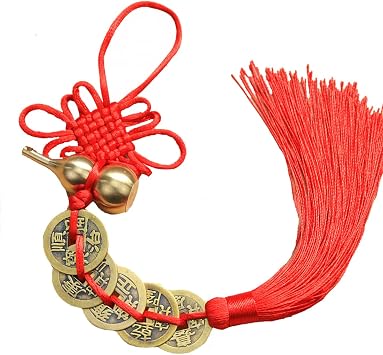 Feng Shui Brass Gourd red Chinese Knot Tassel Home Decor Wu Lou Hanging Bring You Good Luck and Wealth,Chinese New Year Spring Festival Party Decor Gifts