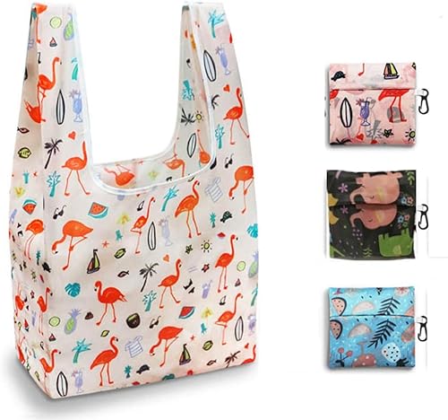 Amazon Toba 3個セット 防水エコバッグ 簡単 折り畳み ポケットサイズ スクエアバッグ コンパクト 収納 おおきめ ショッピングバッグ Toba エコバッグ 買い物バッグ