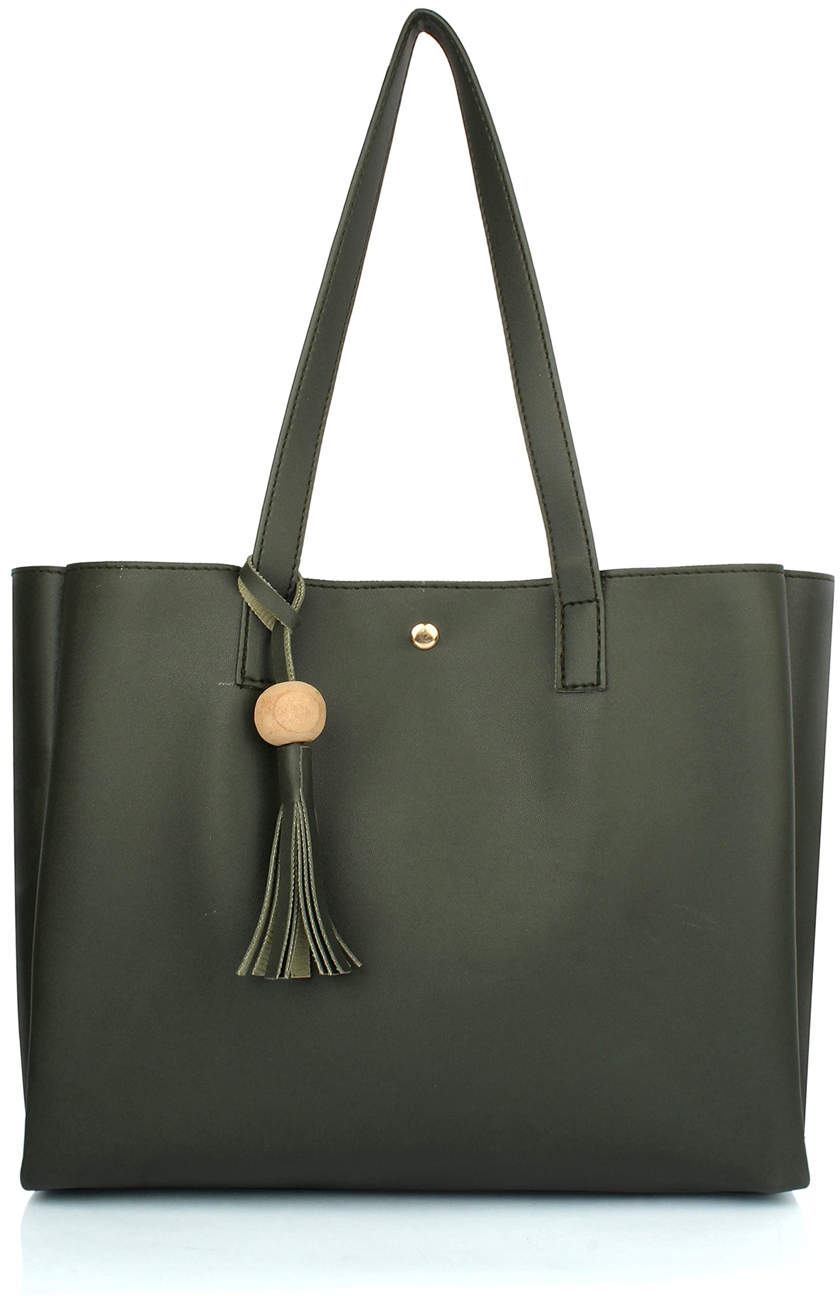 Mammon womens Extra Large 3 Compartment Tote Hand Bag (3C-Tote) (Green) (B09VHD271P) Amazon Price History, Amazon Price Tracker