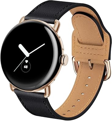 Leather Bands Compatible with Pixel Watch 4/3 45mm,Leather Strap Compatible for Women Men google pixel 4/3/2/1 watch band 41mm