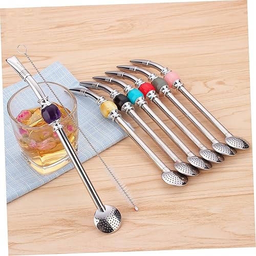 Miniatura 3 de TIDTALEO 2 piezas de paja de filtro inoxidable Yerba Mate Copa Bombilla Mate Yerba Mate Bombilla Bombilla Mate paja mate cesta de la compra con asas