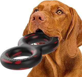 Goughnuts â€” Dog Toys for Aggressive Chewers | Virtually Indestructible Pull Toy for Medium Breeds Such as Pit Bulls and German Shepherds | Heavy Duty Tug Dog Toy | Black