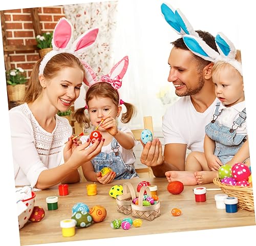 Miniatura 7 de Cesta de Pascua de mimbre para pícnic, 12 unidades, cestas tejidas de madera, cestas portátiles en miniatura, cestas colgantes decorativas, mini