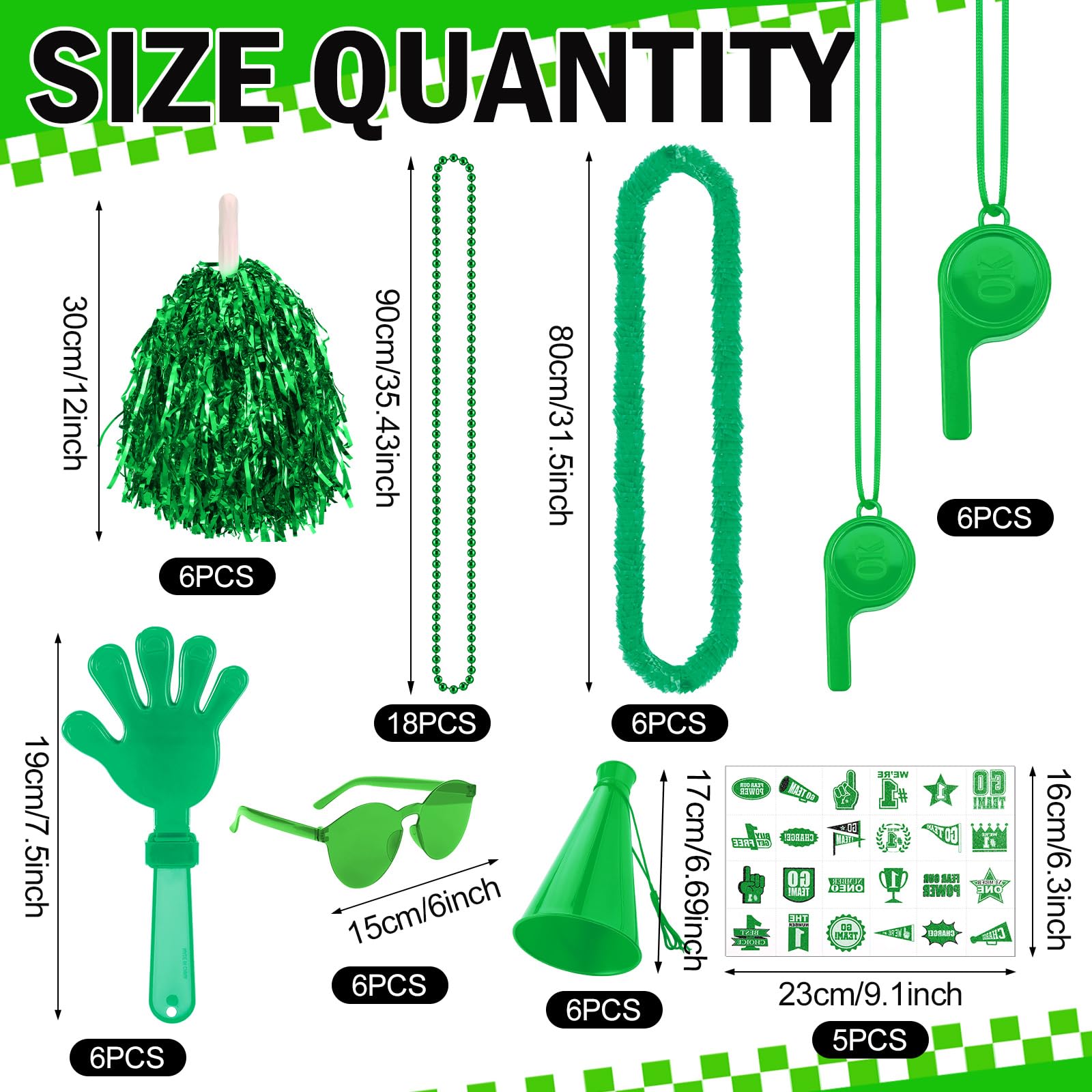 Soulchen Green 180 Pcs Team Spirit Day Accessori per Eventi
