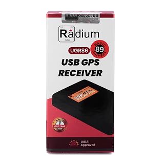 Radium UGR86 89-Chipset NavIC Universal USB GPS Receiver | L1+L5 | Fast & Secure | GNSS | UIDAI Approved for Aadhaar | Fast & Secure