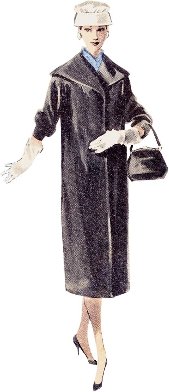 Butterick Easy to Sew Misses' Vintage 1950's Coats Sewing Pattern Kit, Design Code B6957, Sizes 6-8-10-12-14
