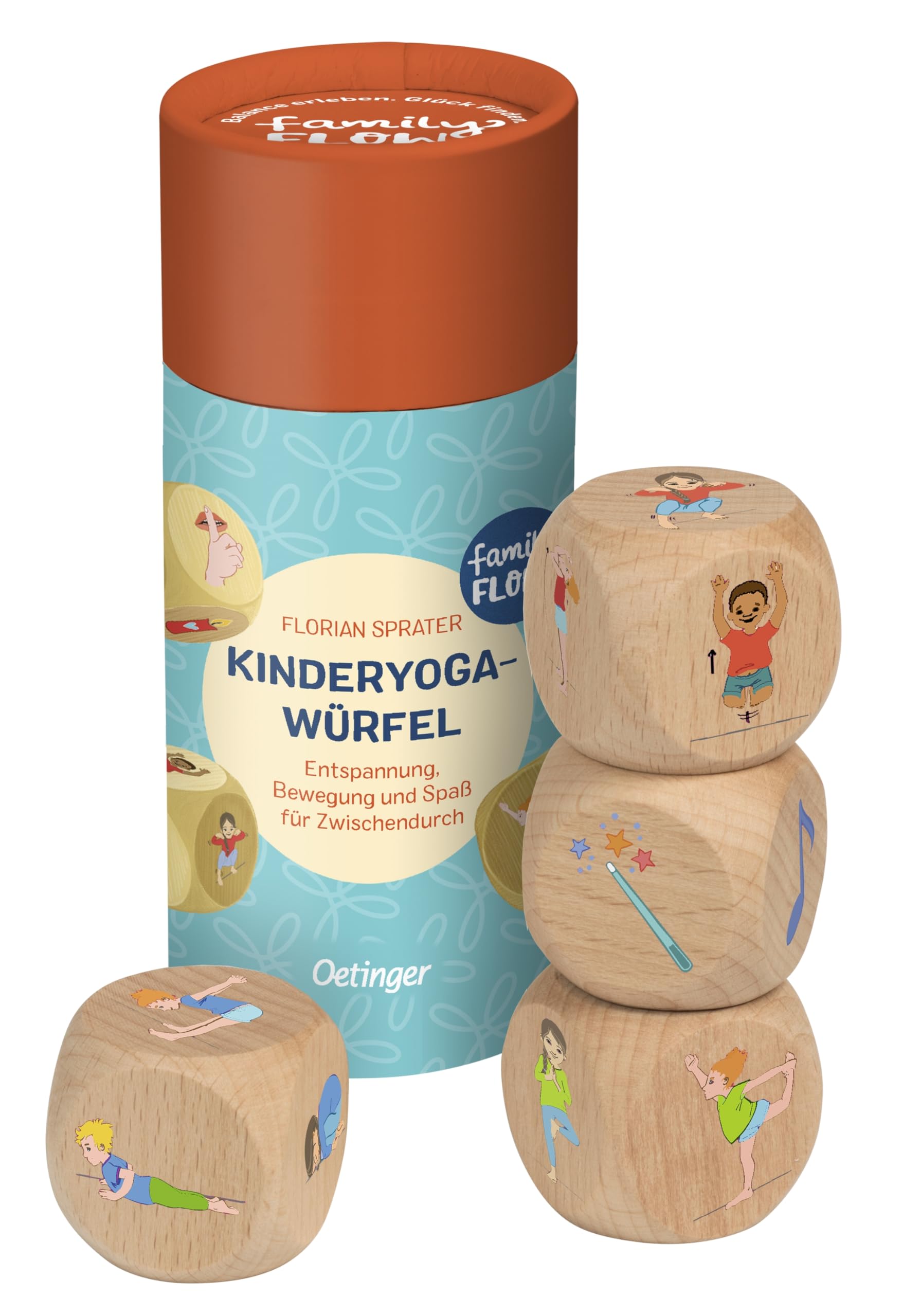 FamilyFlow. Kinderyoga-Würfel: Entspannung, Bewegung und Spaß für zwischendurch