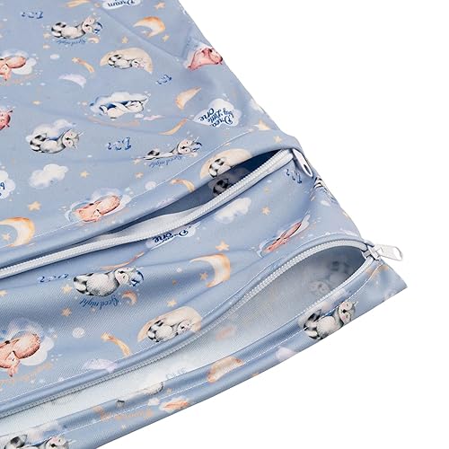 Miniatura 61 de ALVABABY 2 bolsas de pañales de tela para ropa húmeda, reutilizables con dos bolsillos con cremallera, para viajes, playa, piscina, guardería, 01