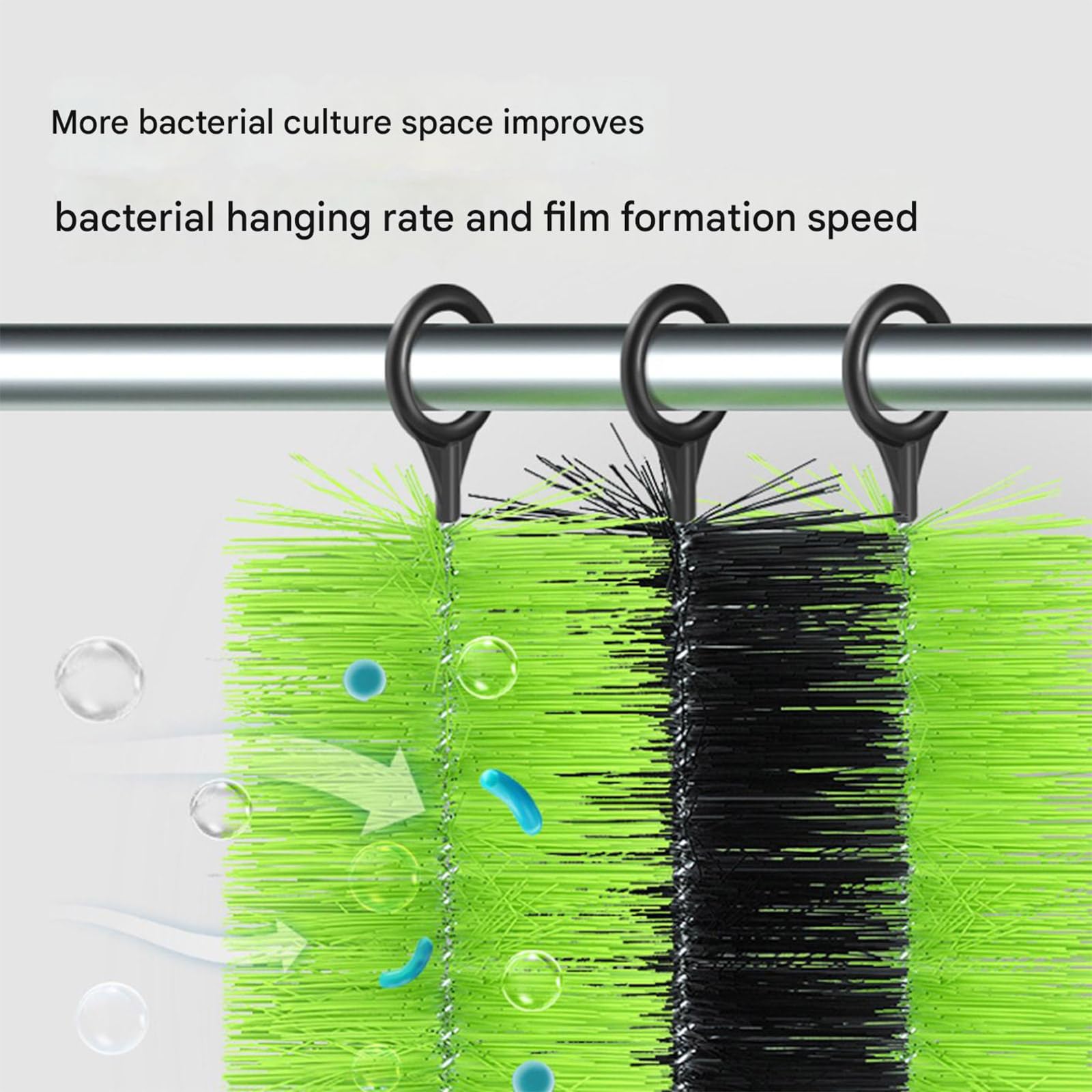 10 Stück Fischteich Filterbürste, effektive Reinigungslösung für Gartenaquarien, Pool Teich Filtration, benötigt Wartungswerkzeug, Süßwasser Salzwasser Filterbürsten Set