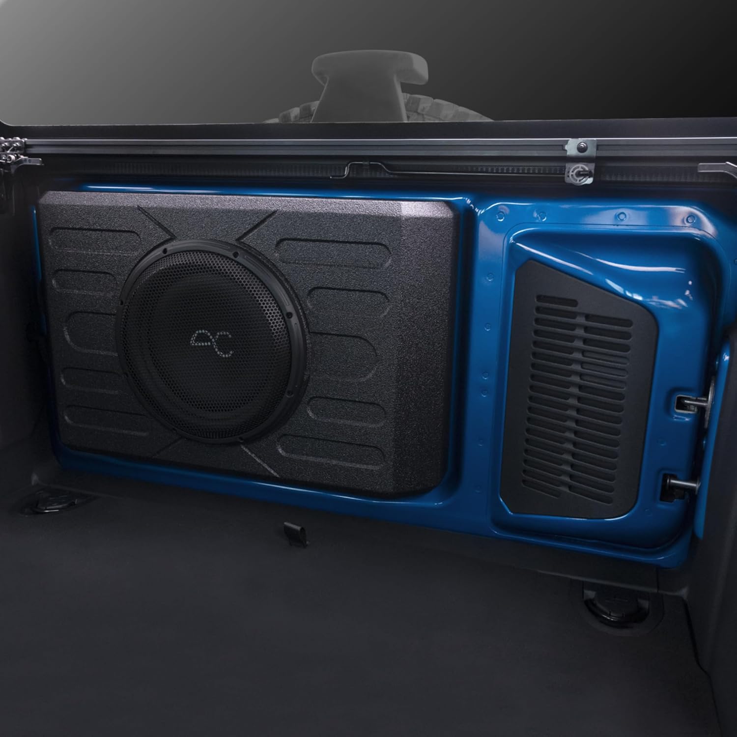 STINGER Single 12" 800W Subwoofer Enclosure | Designed for Ford Broncos 2021+ Swing Gate-Mounted Sub Box, Weather-Resistant, Plug-&-Play Installation (TXFBB12)