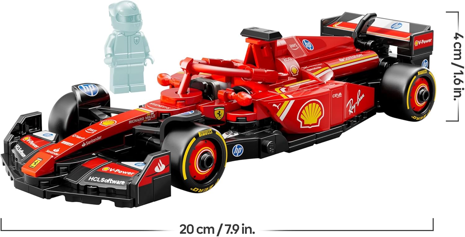 LEGO Speed Champions Ferrari SF-24 F1 Race Car Toy with a Collectible Formula 1 Driver Minifigure - Model Kits for 10+ Year Old Boys & Girls or Adult Motorsport Fans 77242 — image 9