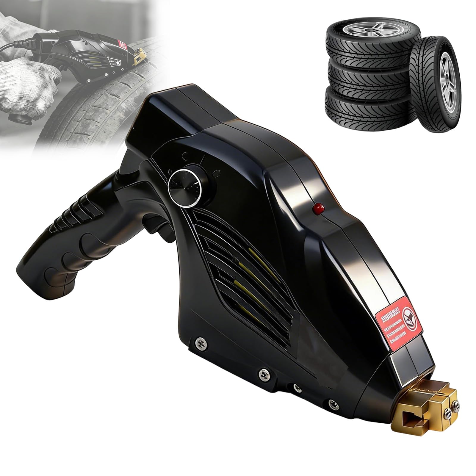 ksxnkhk Tire Regroover Machine, Rubber Grooving Cutter Tool Kit with 20 Blades, 2-10mm Cutting Width and 3-Speed Adjustable, 9-14mm Depth for Car, Truck, Off-Road Vehicle Tires