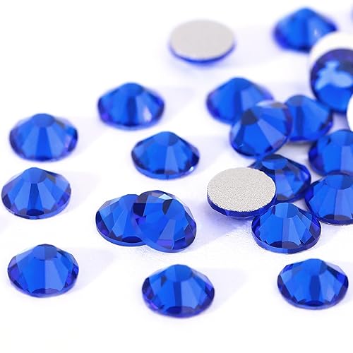 Miniatura 2 de Novani Diamantes de imitación de color azul real, 288 piedras preciosas sueltas de cristal para ropa, zapatos, manualidades, maquillaje, arte de