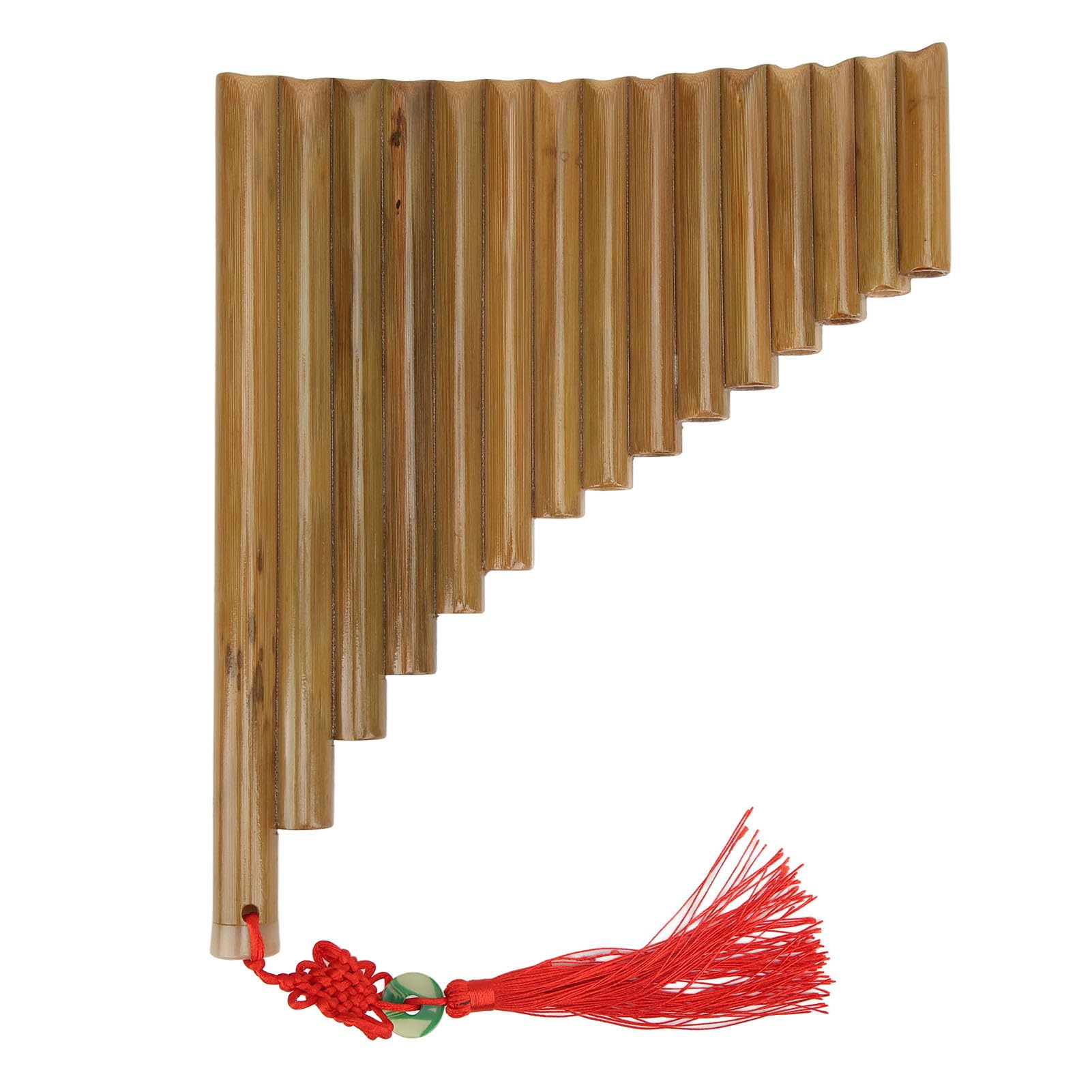 Strumento Musicale Tradizionale in bambù Naturale con Chiave G, Flauto di Pan, per Principianti, Custodia Morbida e Strumenti per la Pulizia Inclusi (Mano sinistra)