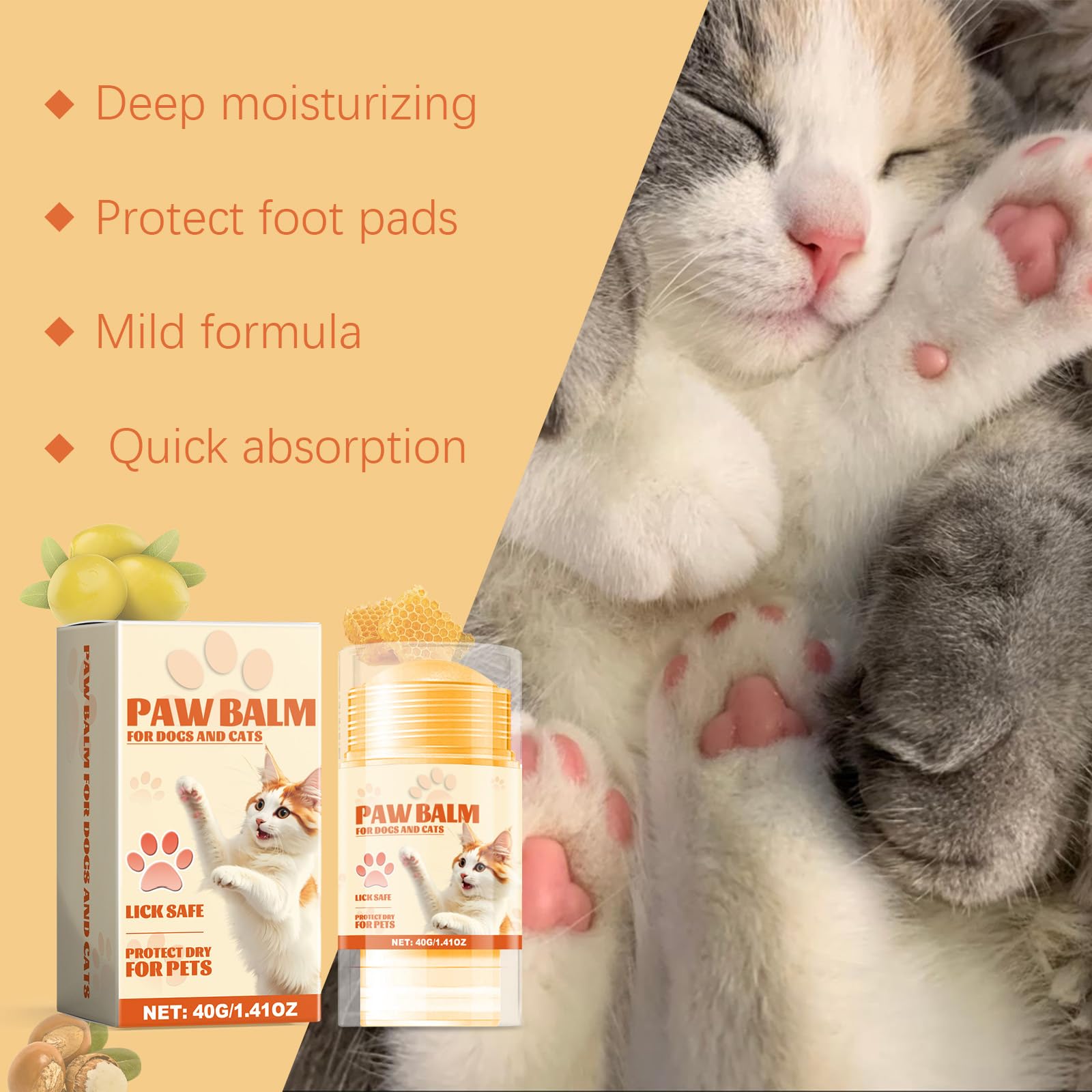 Balsam do poduszek dla psów, produkt do pielęgnacji psów i kotów, odżywczy krem łagodzący suche łapy psa, nawilża, chroni łapy psa, naprawia pęknięte i zniszczone łapy, 11