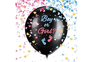 Gender Reveal Balloons, 1 Pack 36 Inch Black Boy or Girl Balloon...