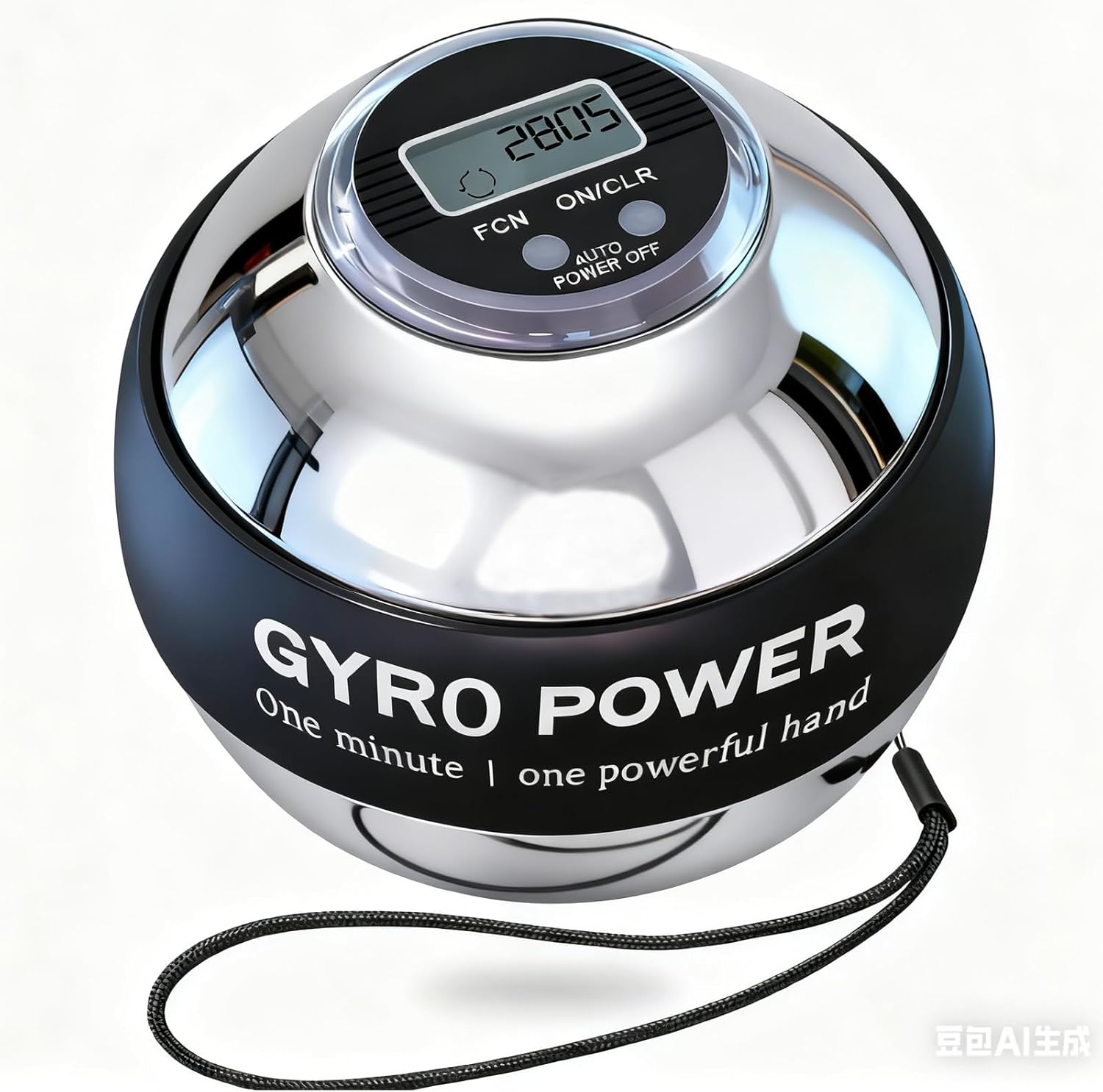 Curaball Hand Exerciser–Torque Ball Strengthener with Counter, LED Lights, Auto-Start Gyroscopic Wrist Trainer for Arms, Fingers & Forearms, Grip Training Tool for Home