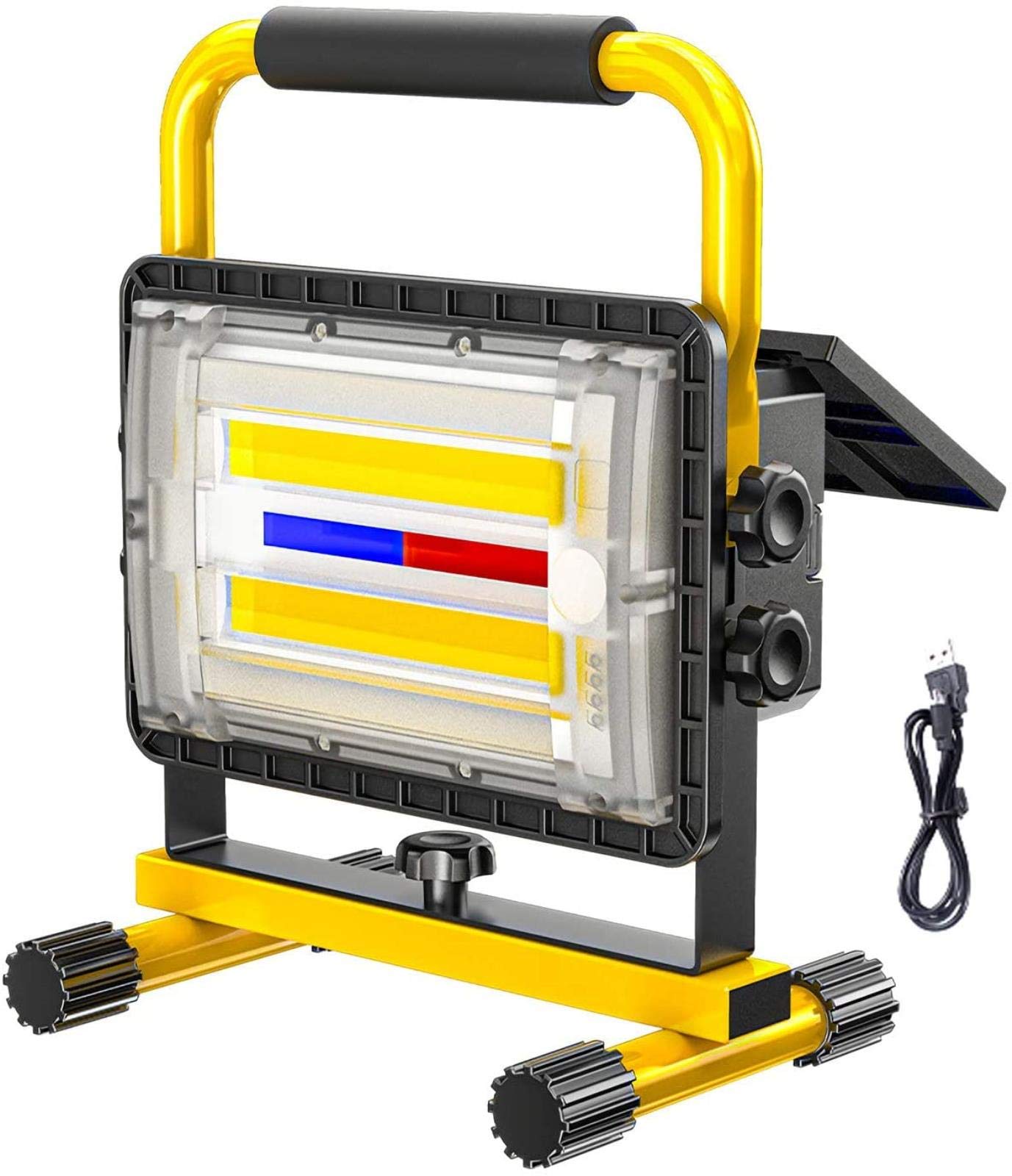 Luz de trabajo recargable, reflector LED de 180 W, foco USB de 5000 lm, IP65 impermeable, 4 modos de brillo, batería de 20800 mAh, ideal para construcción y uso en exteriores