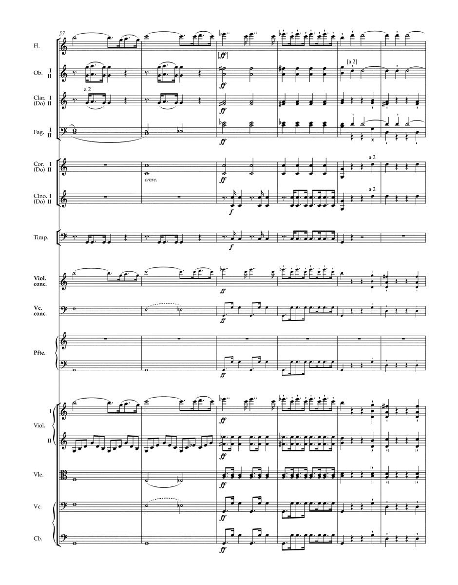 Konzert für Klavier, Violine, Violoncello und Orchester C-Dur op. 56 ""Tripelkonzert"". Partitur, Urtextausgabe