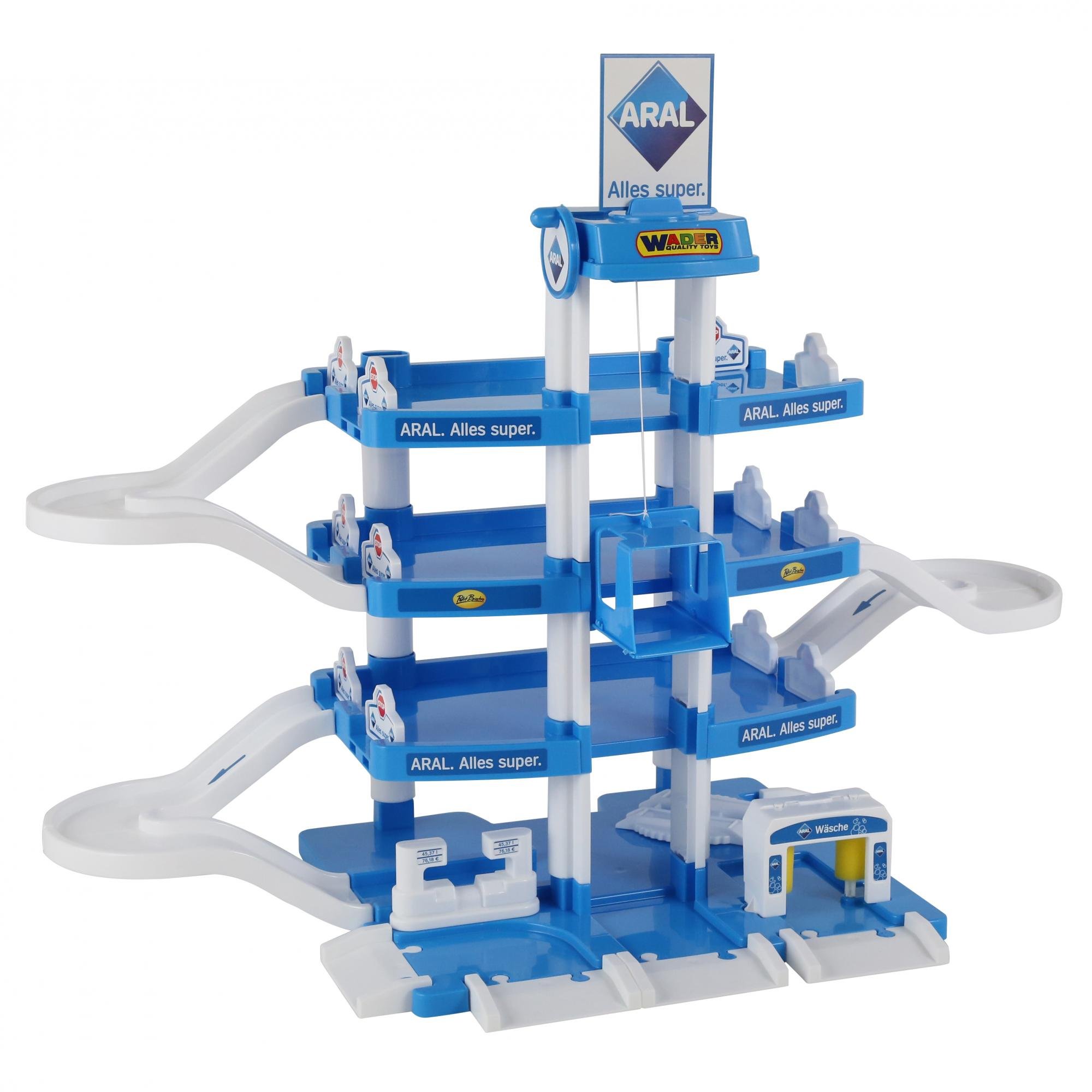 Wader Quality Toys 46086 Parkgarage 4 Ebenen ARAL