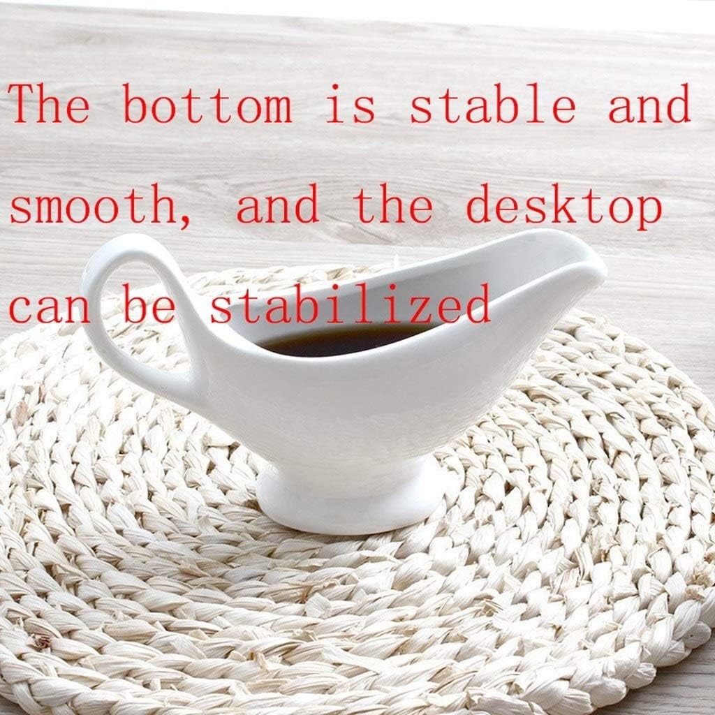 Saucer Porcelain Gravy Sauce Boat Gravy Sauce Boat Saucer Stand Traditional Porcelain Gravy Dish(M), Medium, 20010125