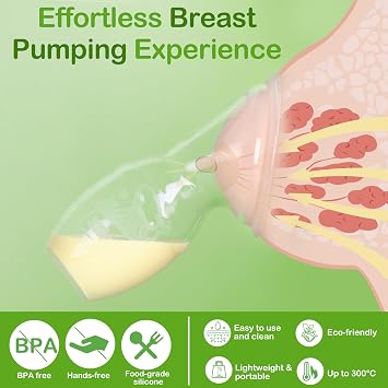 haakaa Silicone Manual Breast Pump, Food Grade Silicone - 4oz/100ml