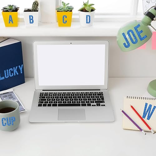 Miniatura 57 de 8 Sheet Glitter Letter Stickers Vinyl Alphabet Stickers Waterproof Self Adhesive Stick on Letters for Poster Bulletin Board Mailbox School