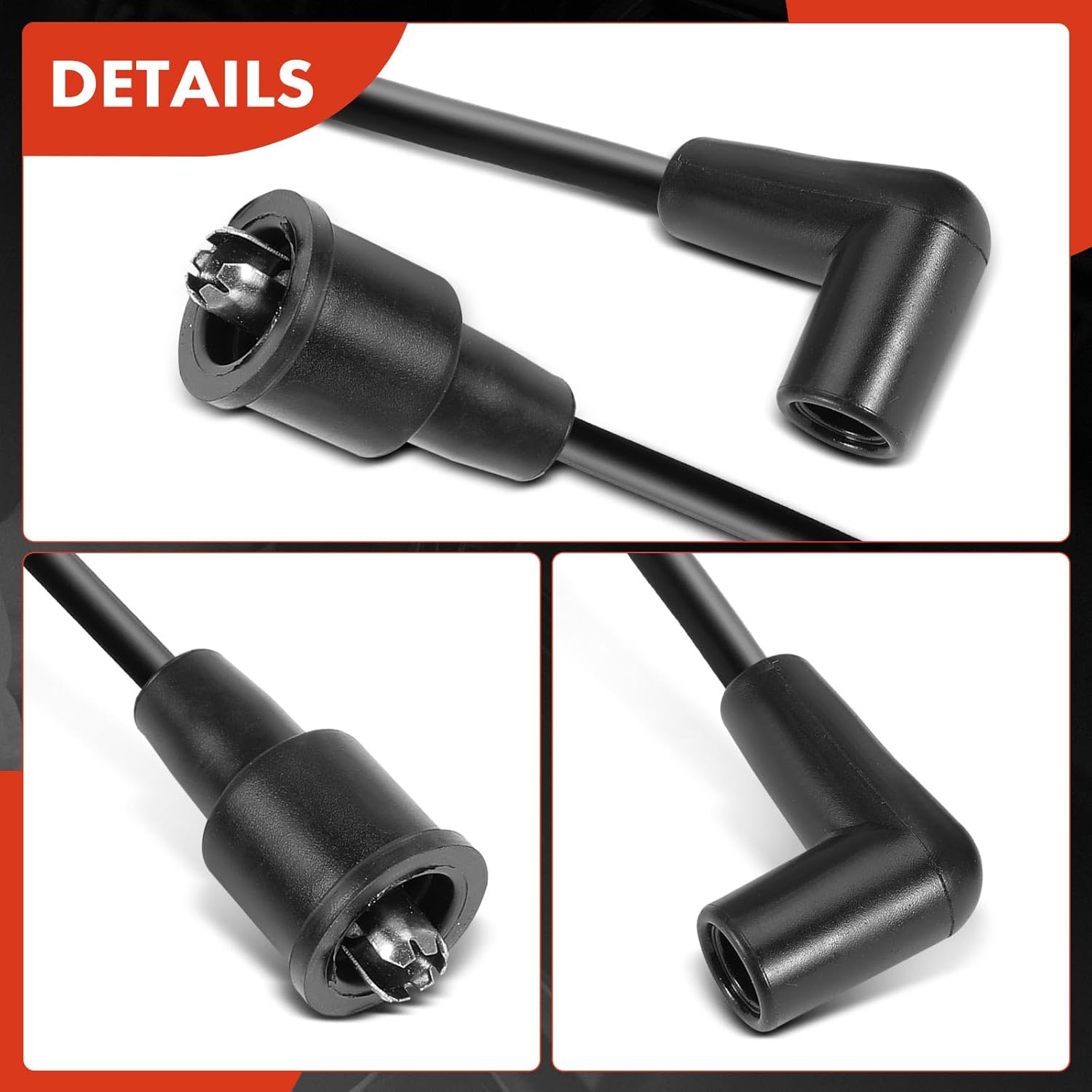 A-Premium Ignition Spark Plug Wires Set of 7 Compatible with Jaguar XJ6 1978-1987, Vanden Plas 1982-1987, L6 4.2L