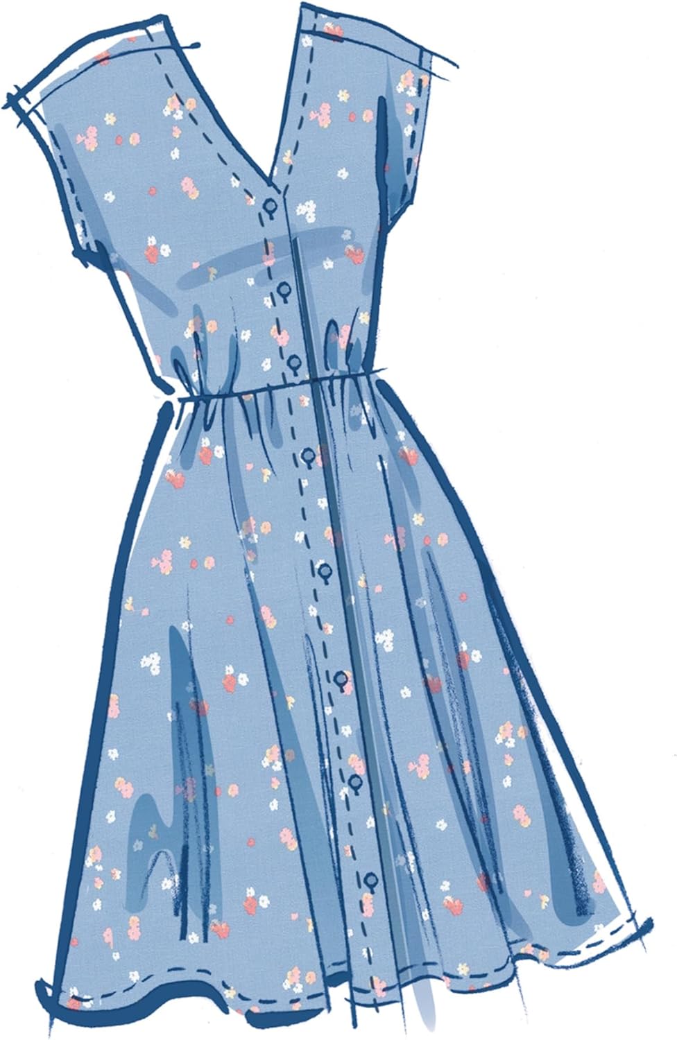 McCall's M8477Y5 Misses' Drop Shoulder Shirtdresses Sewing Pattern Packet, Design Code M8477, Sizes 18-20-22-24-26